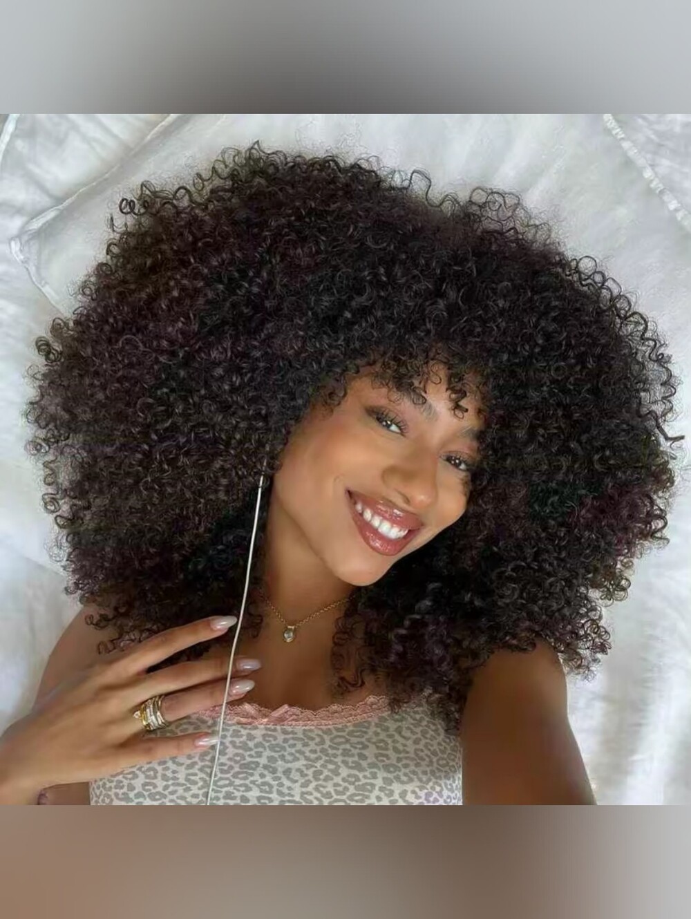 Curly Afro kinky Wig - Black